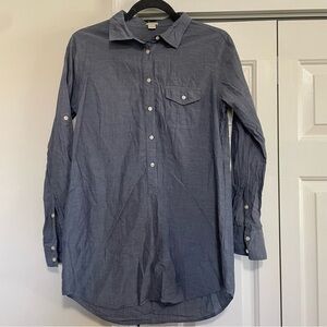 J.Crew Chambray Blue Long Sleeved 3/4 Button Tunic Size Small